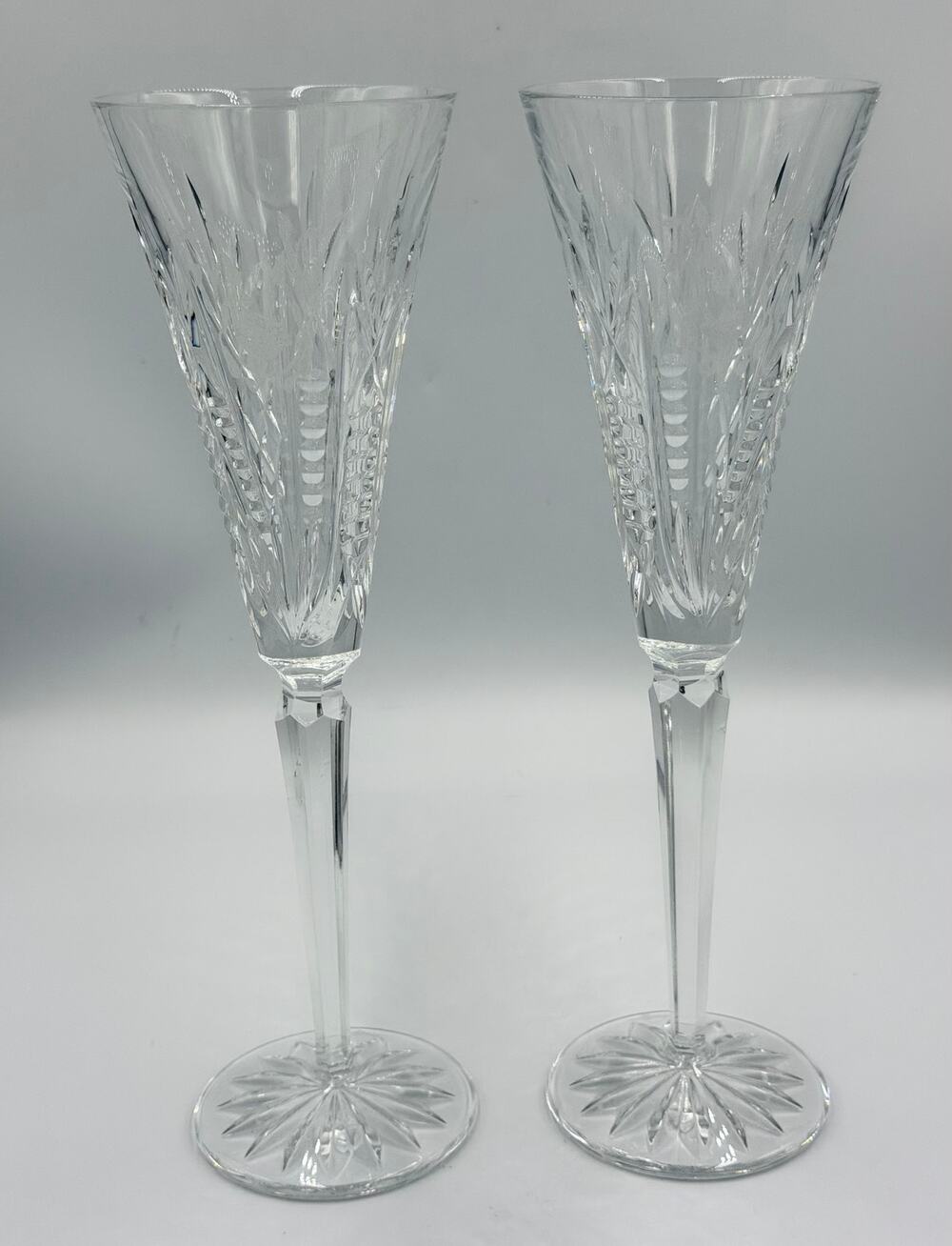 Waterford Crystal 12 Days of Christmas #1 Partridge in a Pear Tree Champagne 2pc